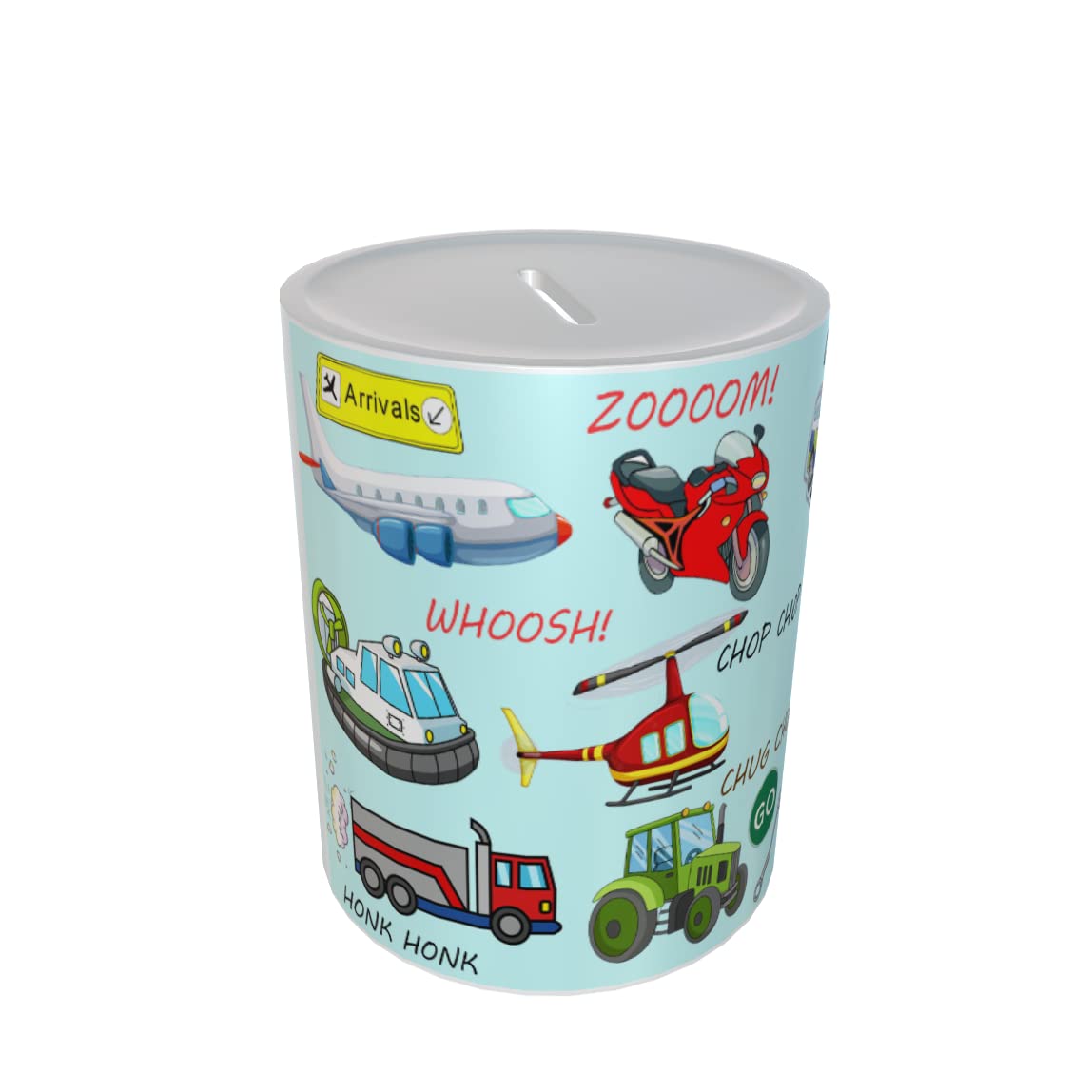 Fun Cartoon Vehicle Money Box Gift Blue