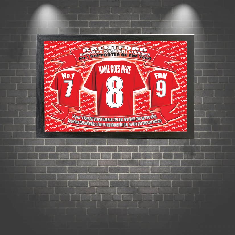 Brentford Football Shirt Personalised Picture Gift