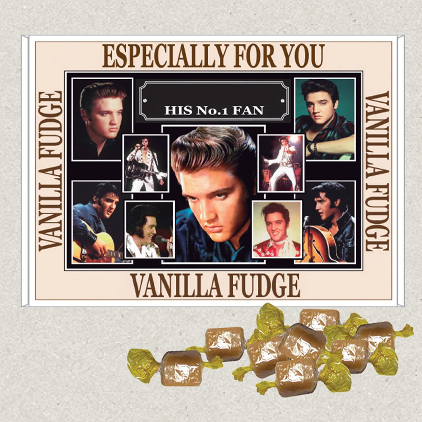 Presley King of Rock n Roll Music Icon Personalised Boxed Sweets Gift Present Movie Star Choice of Sweets