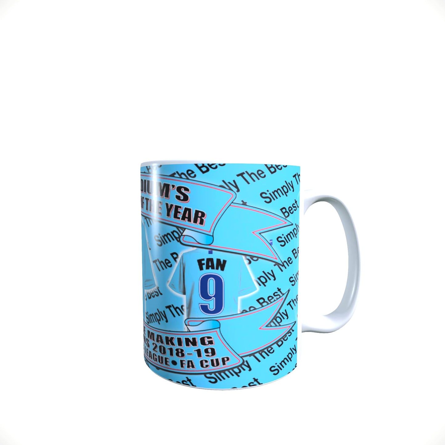 Manchester Blues Football Team Shirt Mug Gift with Chocolate Footballs