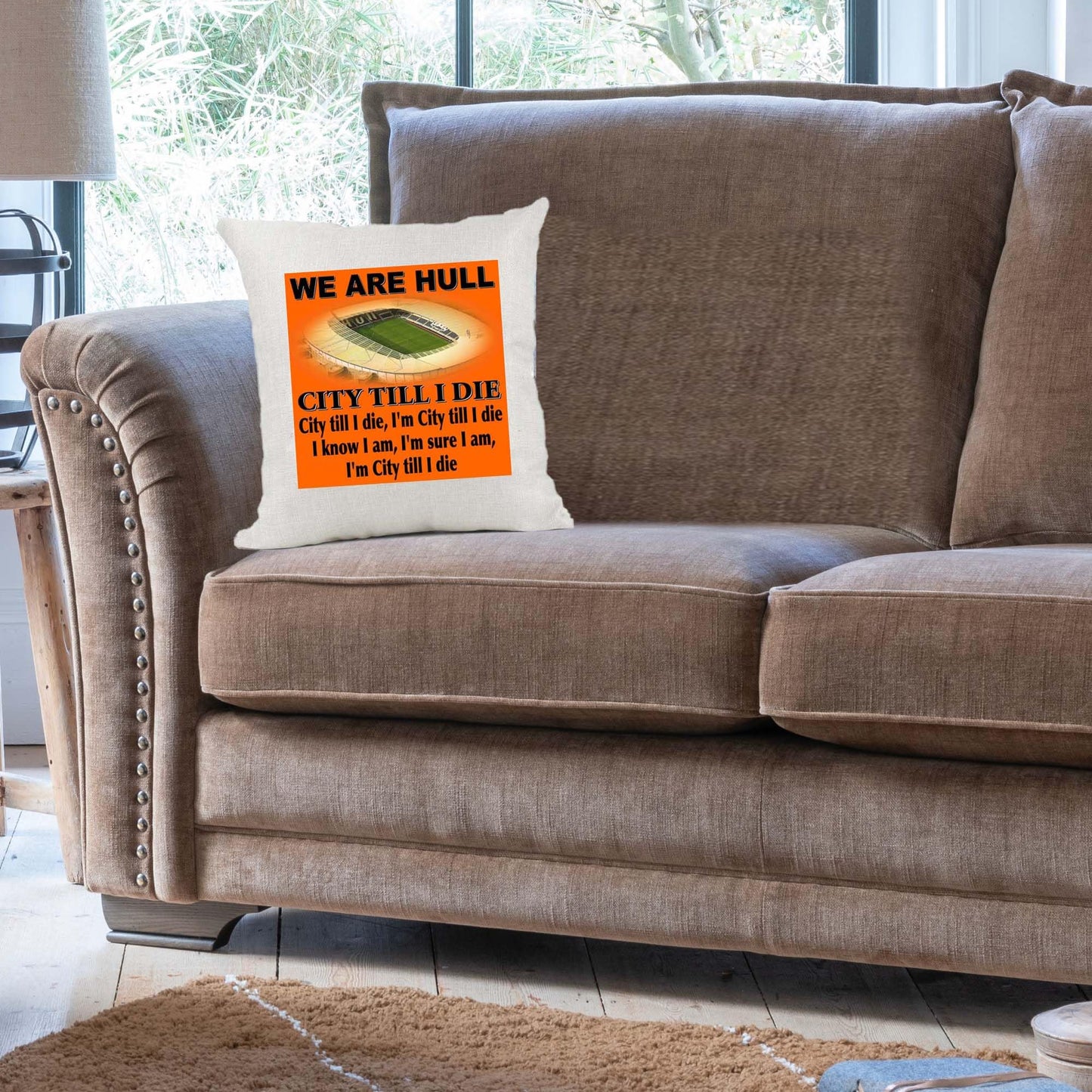Hull Football Cushion Cover - The Tigers City Team Anthem Song Chant - Present Gift