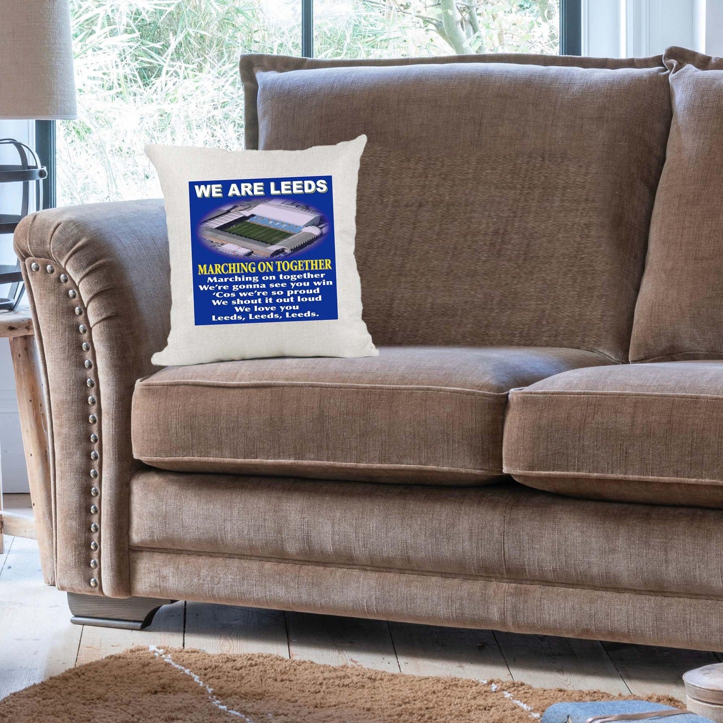 Leeds Football Anthem Song Chant Cushion Cover Gift