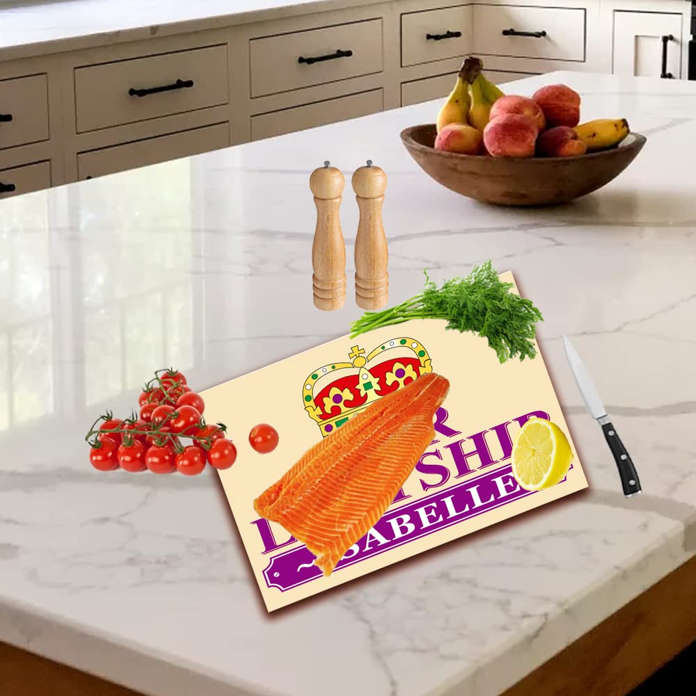 Her Ladyship Personalised Toughened Glass Heat Resistant Worktop Saver Cutting and Chopping Board Gift