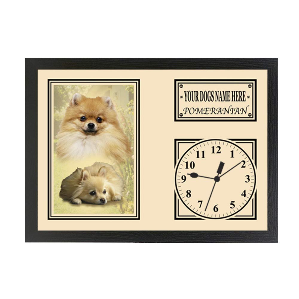 Pomeranian Personalised Dog Breed Gift Clock