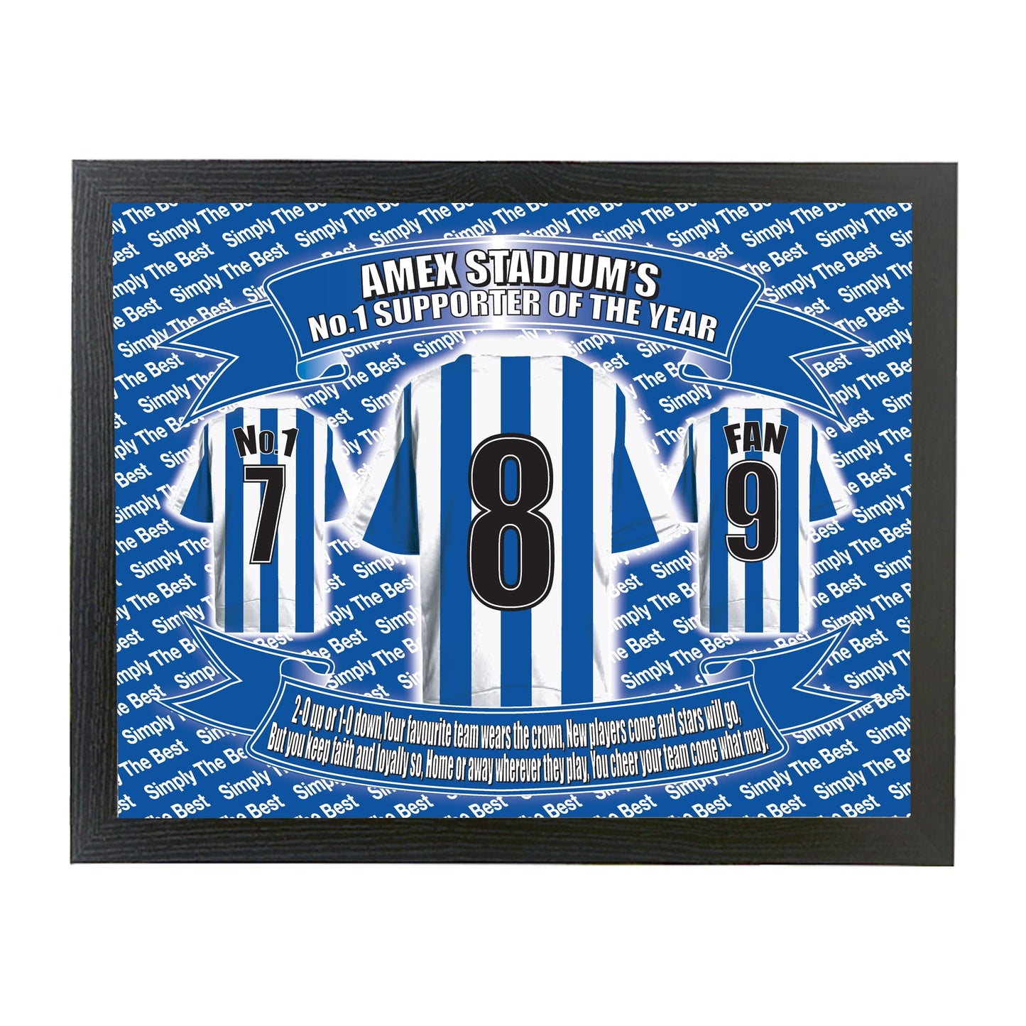 Brighton Football Shirt Lap Tray Gift