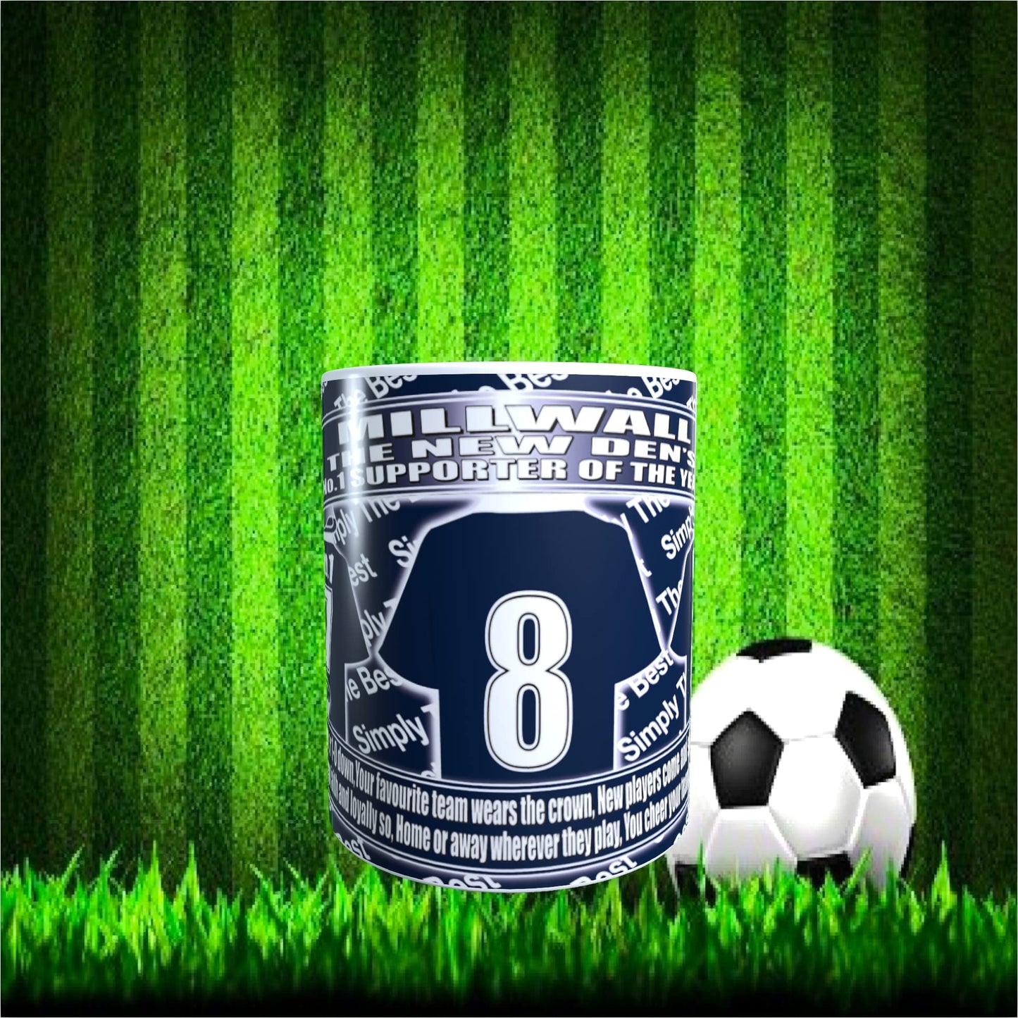 Millwall Football Team Shirt Gift Mug with Chocolate Footballs