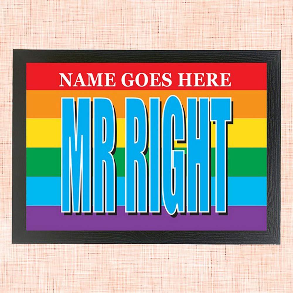 Mr Right Personalised Gay Pride Lap Tray