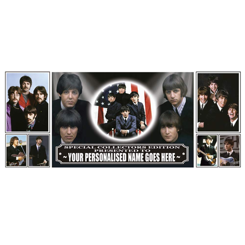 The Beatles Personalised Icon Gift Mug with Sweets