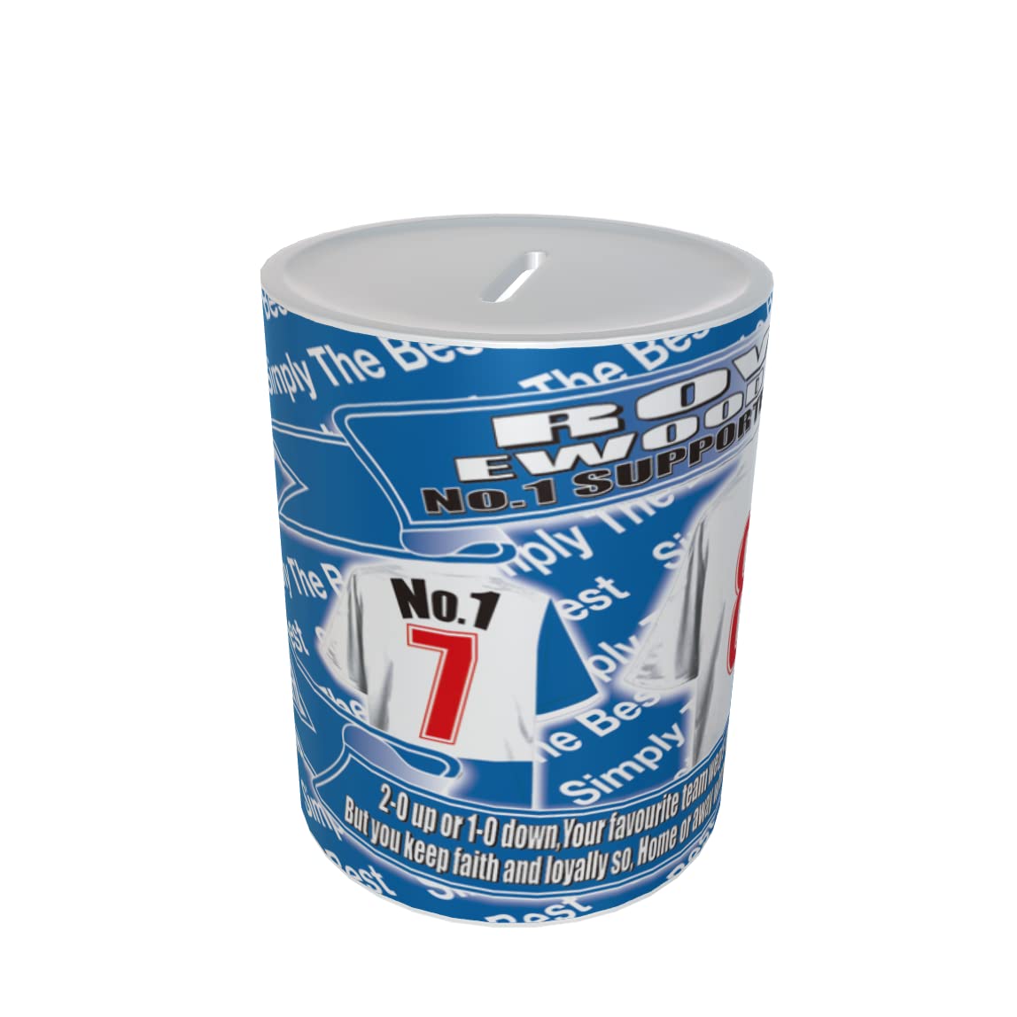 Blackburn Football Shirt Personalised Ceramic Money Box Gift