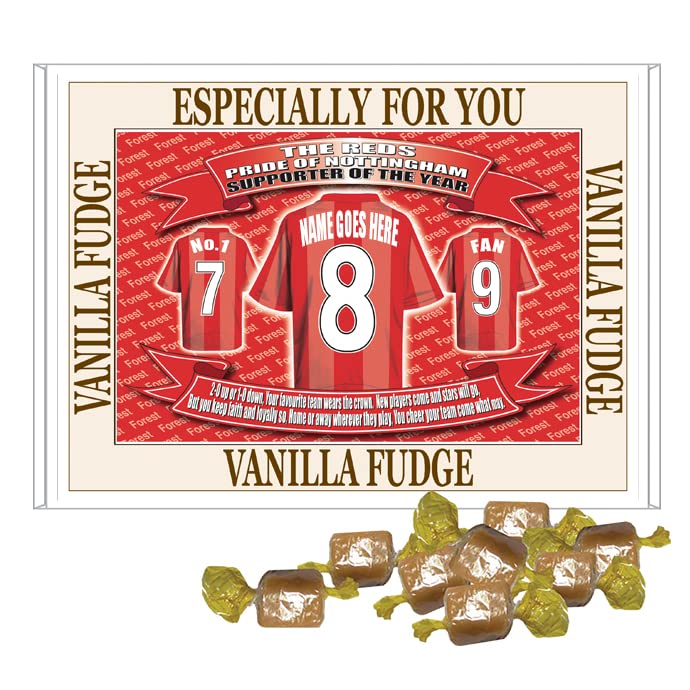 Notts Forest Personalised Football Shirt Gift Boxed Sweets