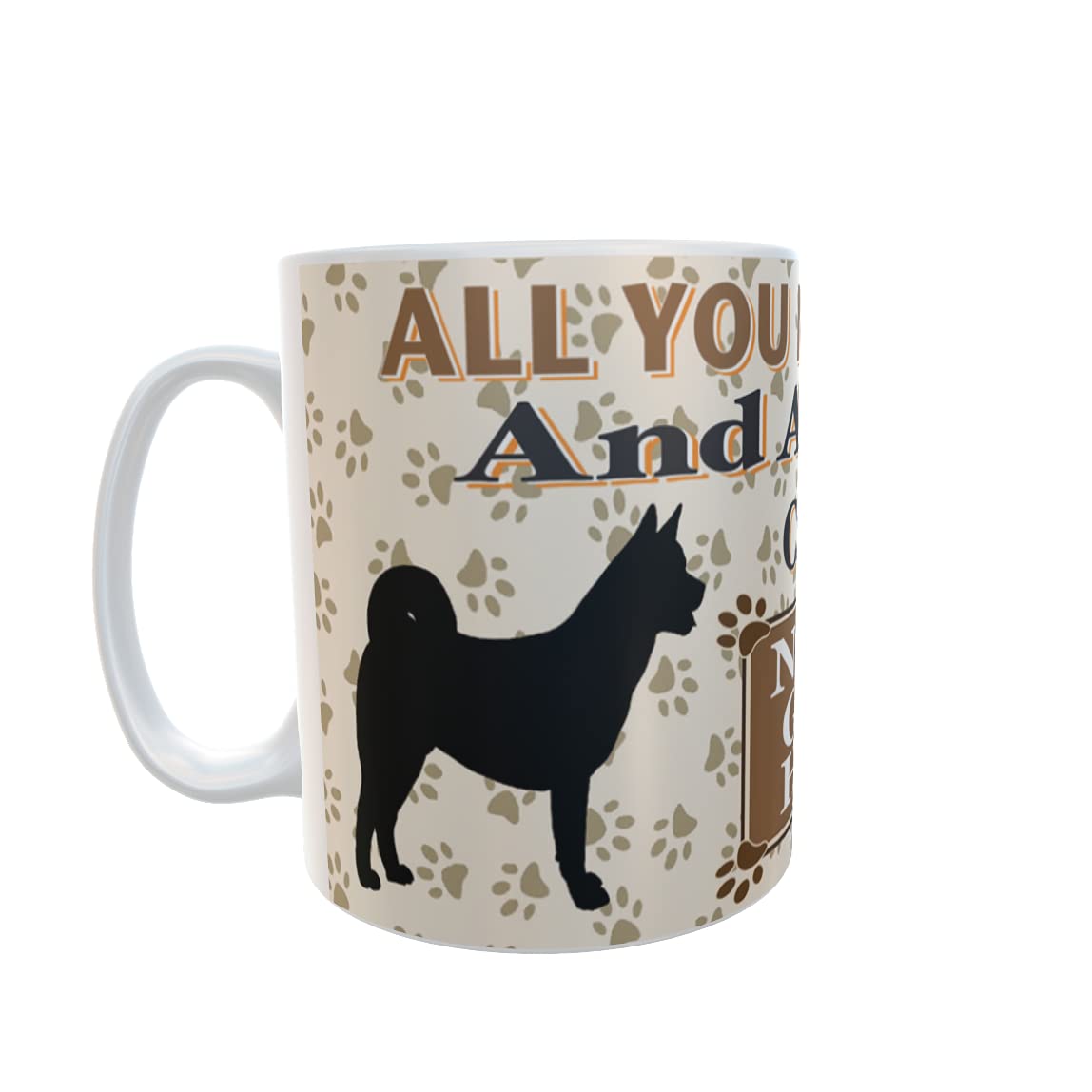 All You Need is Love and an Akita Dog Personalised Mug Gift