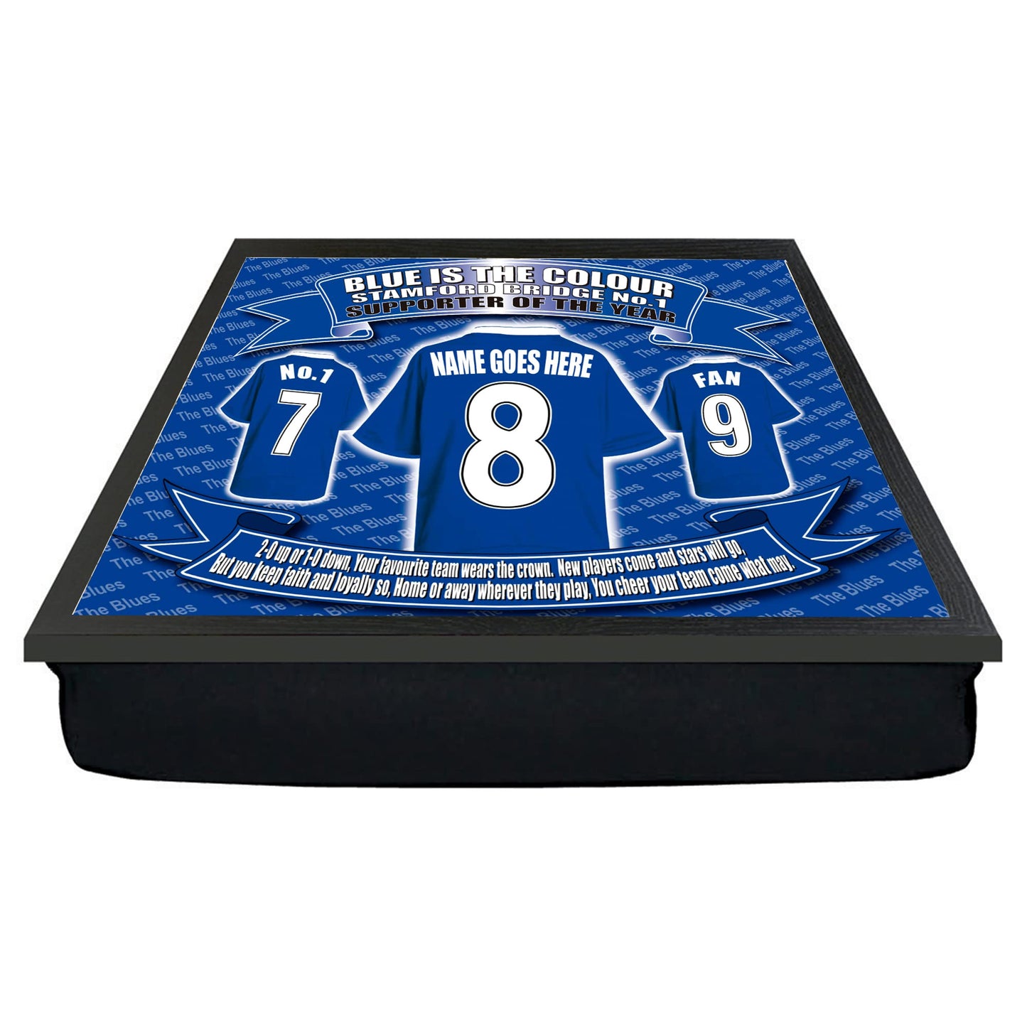 The Pensioners Football Shirt Personalised Lap Tray Gift