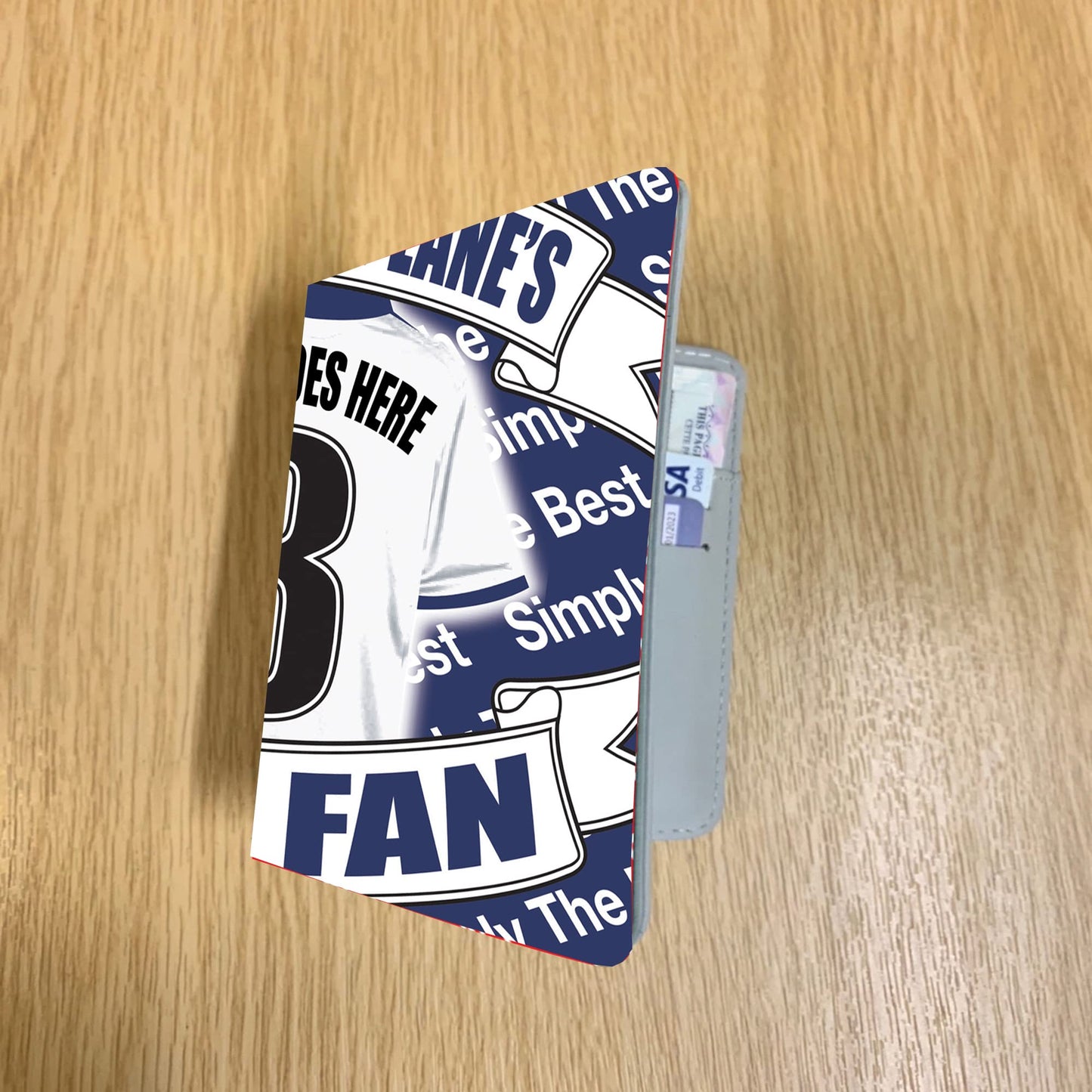 Tott Personalised Football Team Shirt Travel Passport Holder Case Gift Present