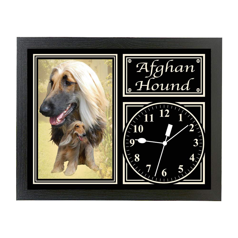Afghan Hound Dog Breed Gift Clock