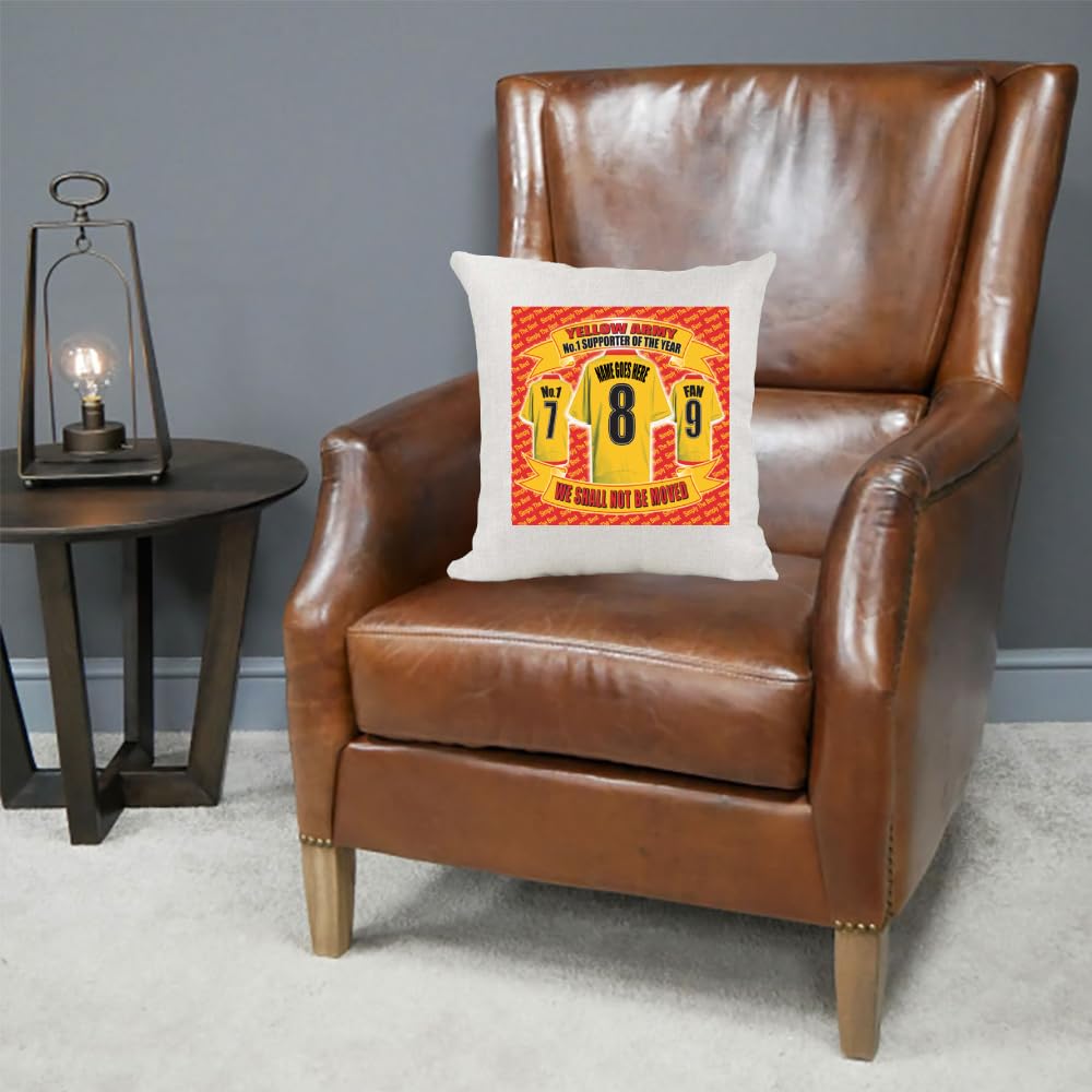 Watford Personalised Football Country Canvas Style Cushion Cover Gift