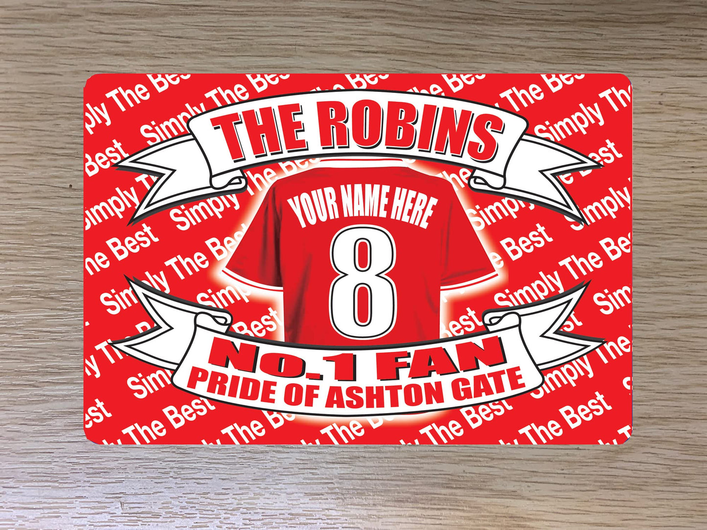 Bristol City The Robins Personalised Football Team Shirt Travel Passport Holder Case Gift Present