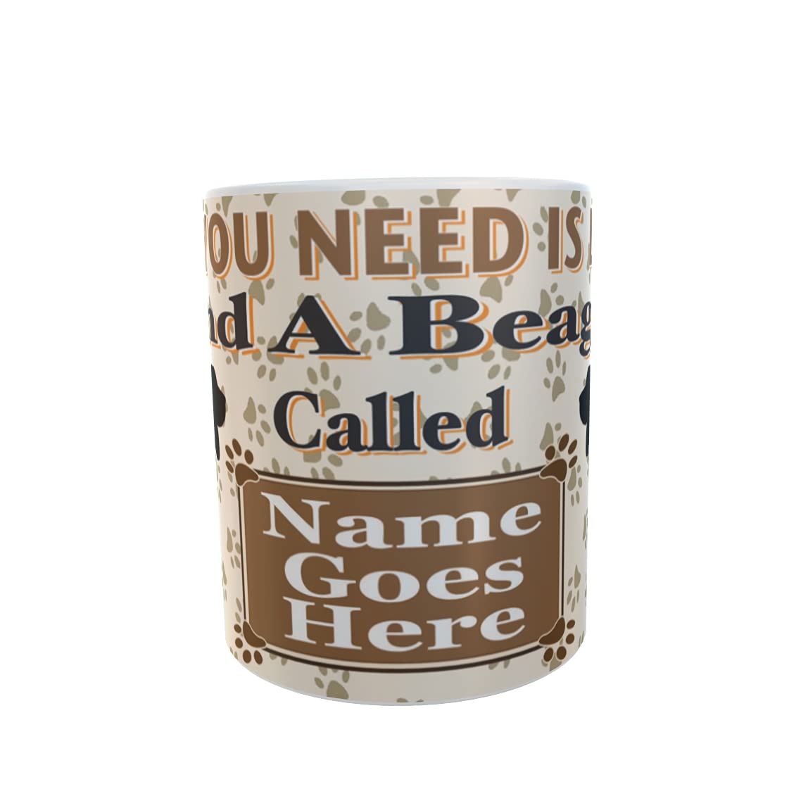 All You Need is Love and a Beagle Dog Personalised Mug Gift