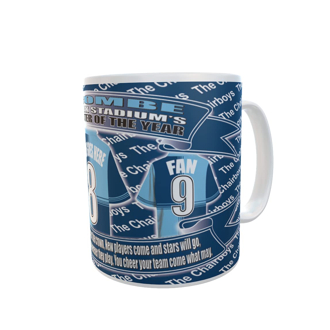 Wycombe Personalised Football Shirt Mug Gift with Chocolate Footballs