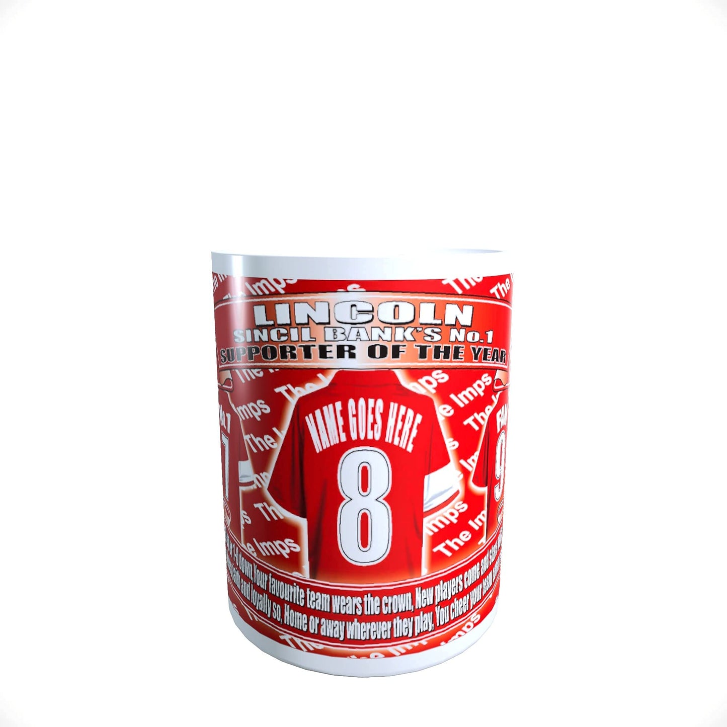 Lincoln Football Shirt Personalised Ceramic Money Box Gift