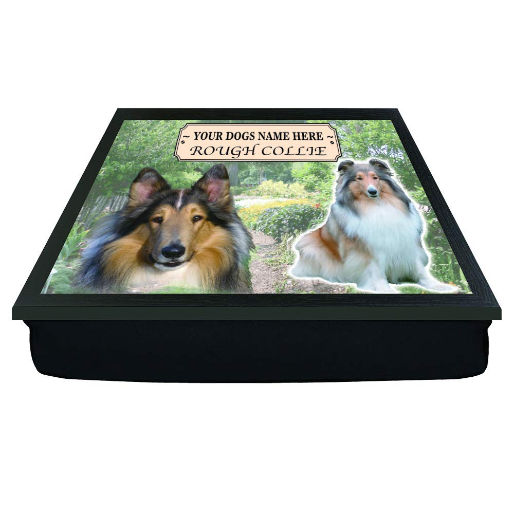Rough Collie Personalised Dog Breed Gift Lap Tray