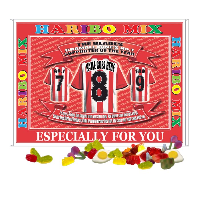Sheffield U Personalised Football Shirt Gift Boxed Sweets