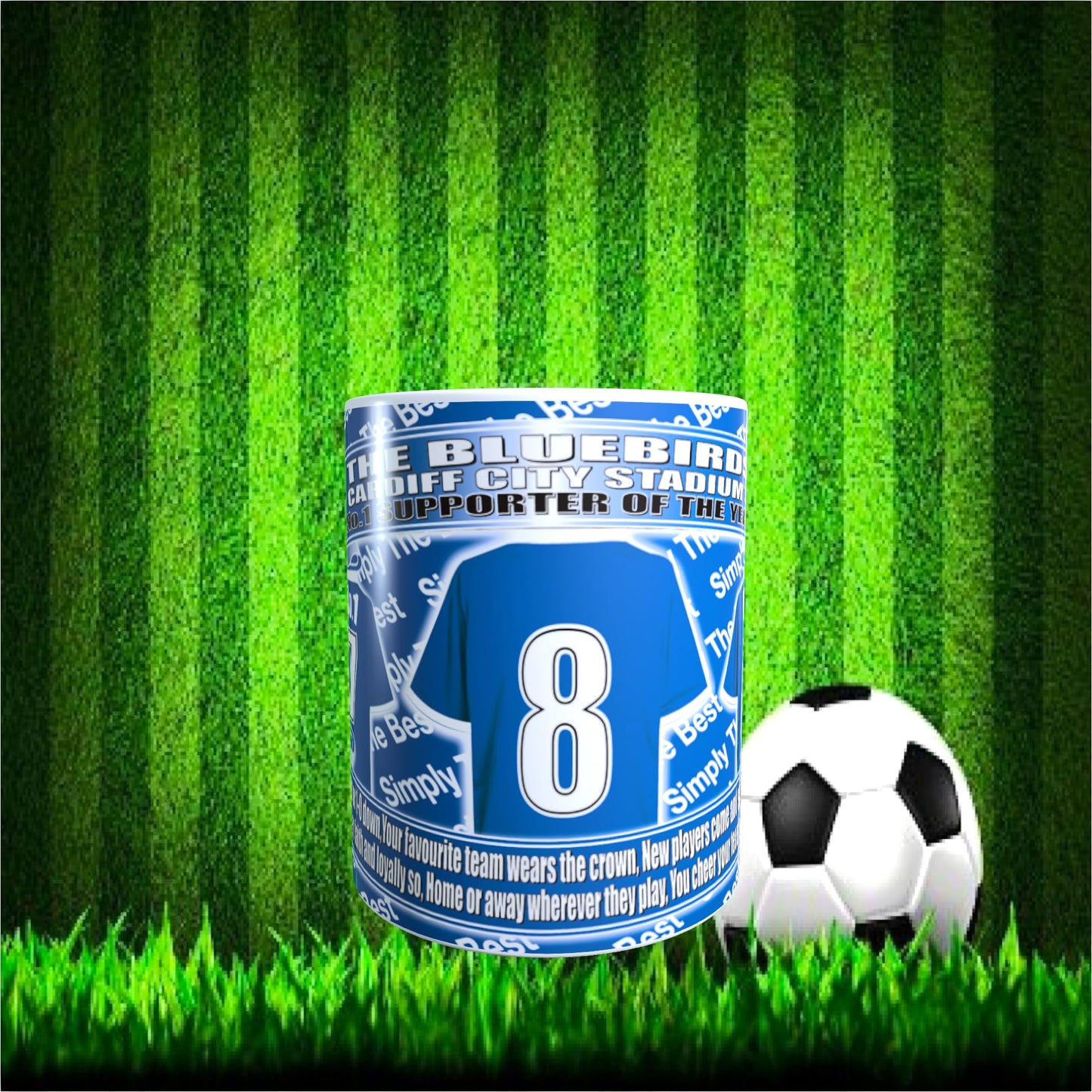 Cardiff Football Team Shirt Mug Gift with Chocolate Footballs