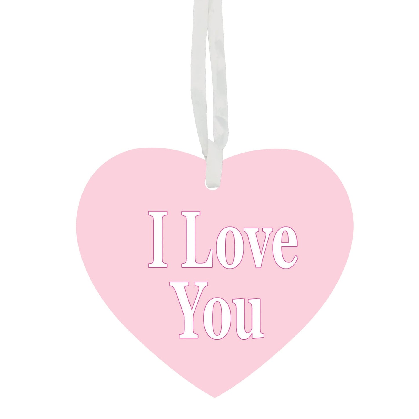 I Love You Ceramic Heart for Any Occasion Valentine's Day Hanging Keepsake Gift For Him Or Her Available In Red, Pink And Blue