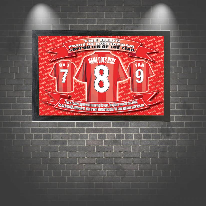 Notts Forest Personalised Football Shirt Picture Gift