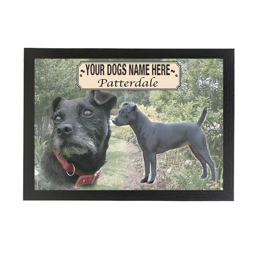 Patterdale Personalised Dog Breed Gift Lap Tray