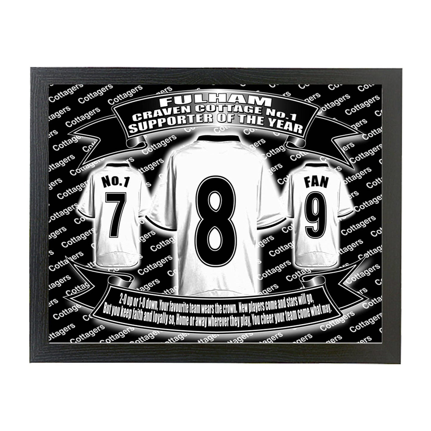 Fulham Football Shirt Lap Tray Gift