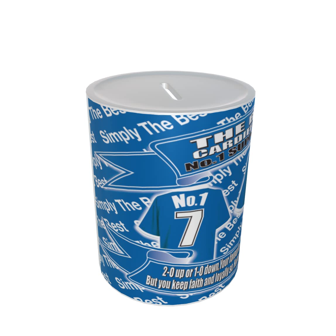Cardiff Football Shirt Personalised Ceramic Money Box Gift