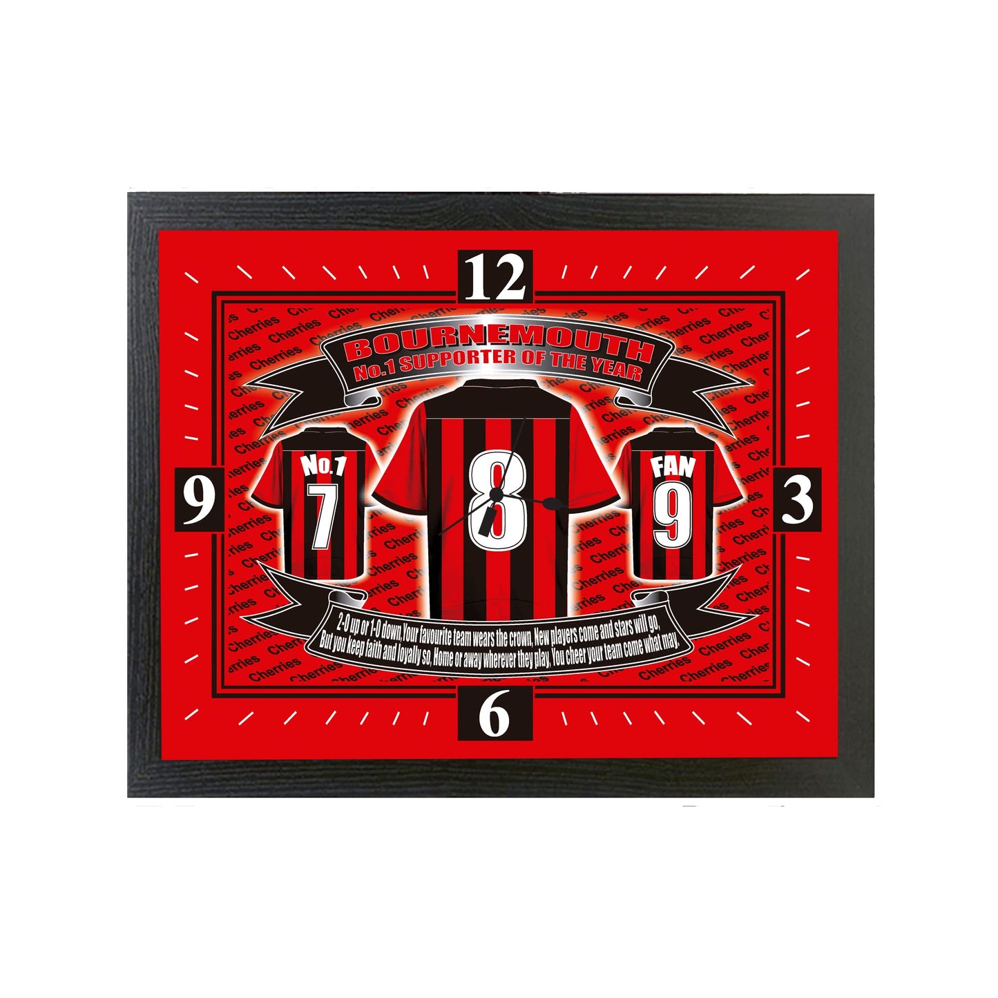 Bournemouth Football Shirt Clock Gift Present