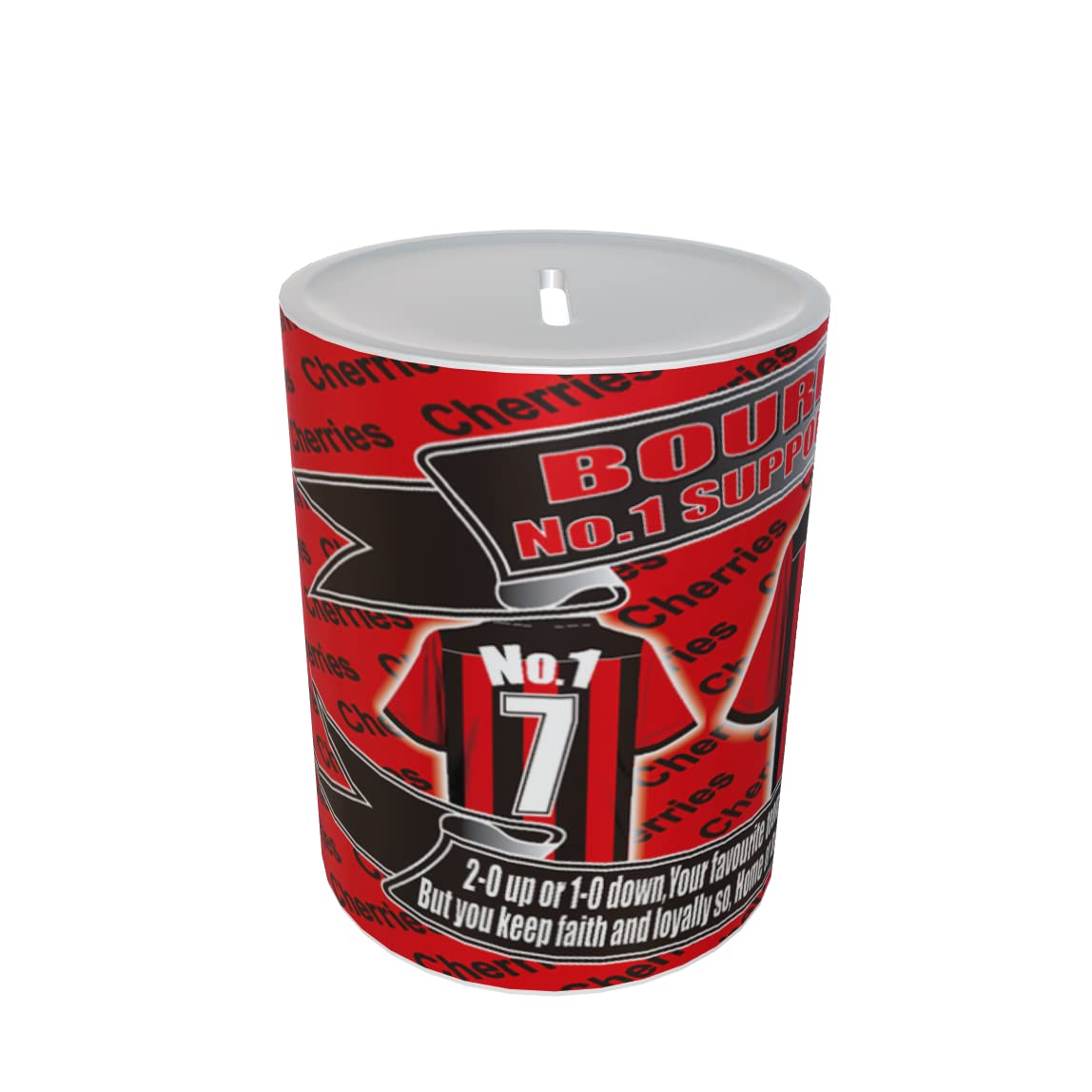 Bournemouth Football Shirt Personalised Ceramic Money Box Gift