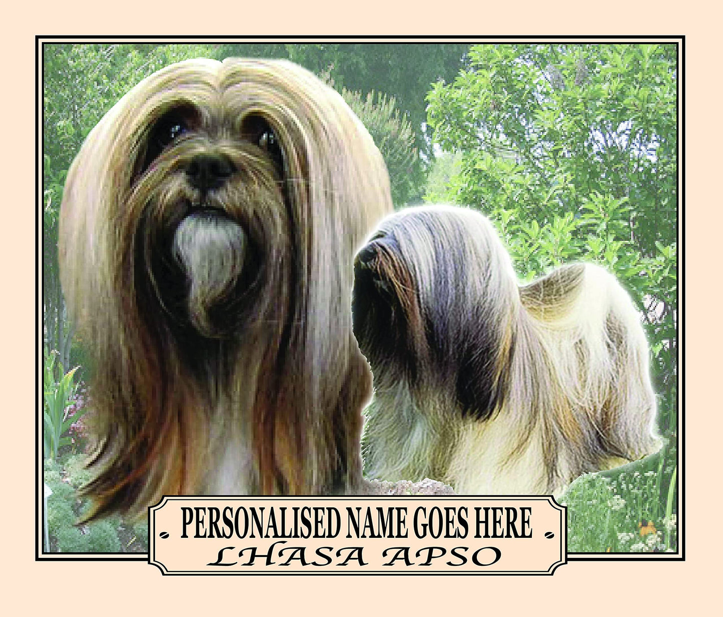 Lhasa Apso Personalised Dog Breed Mouse Mat Gift
