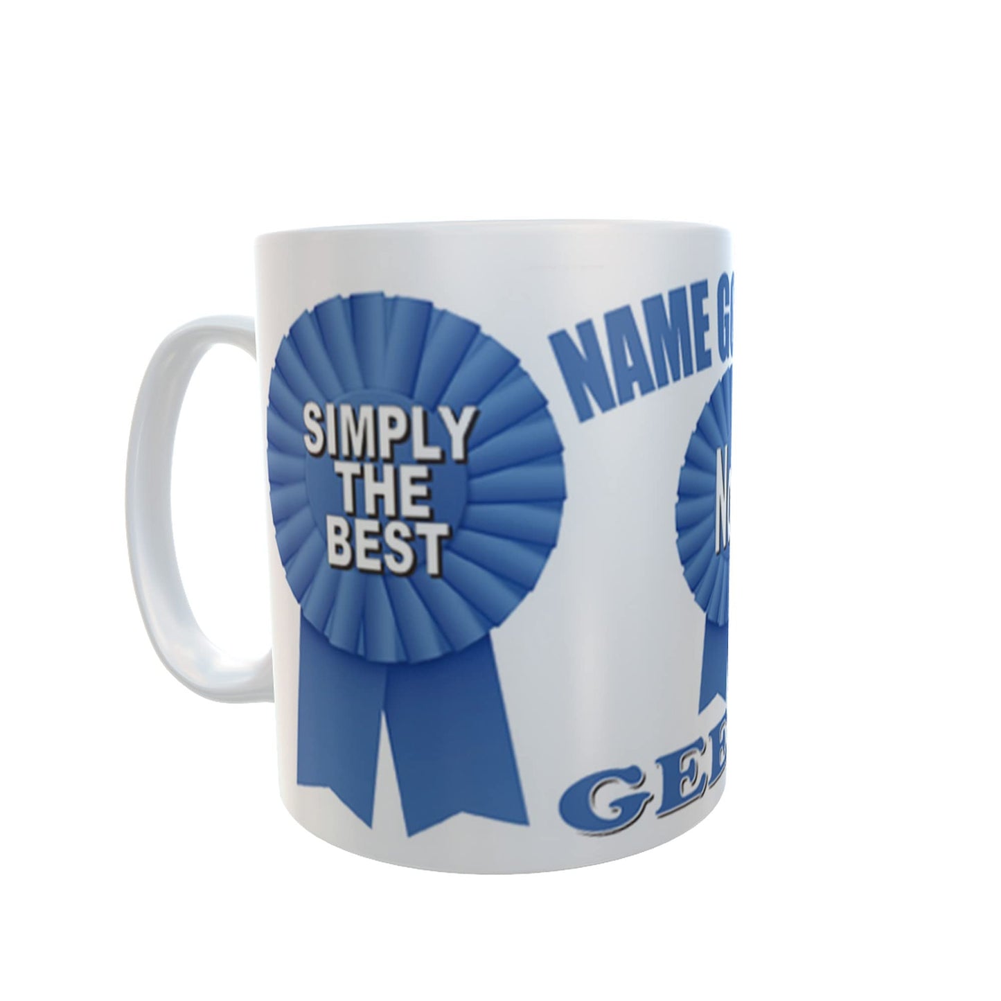 Simply The Best No.1 Geezer Personalised Ceramic Rosette Gift Mug