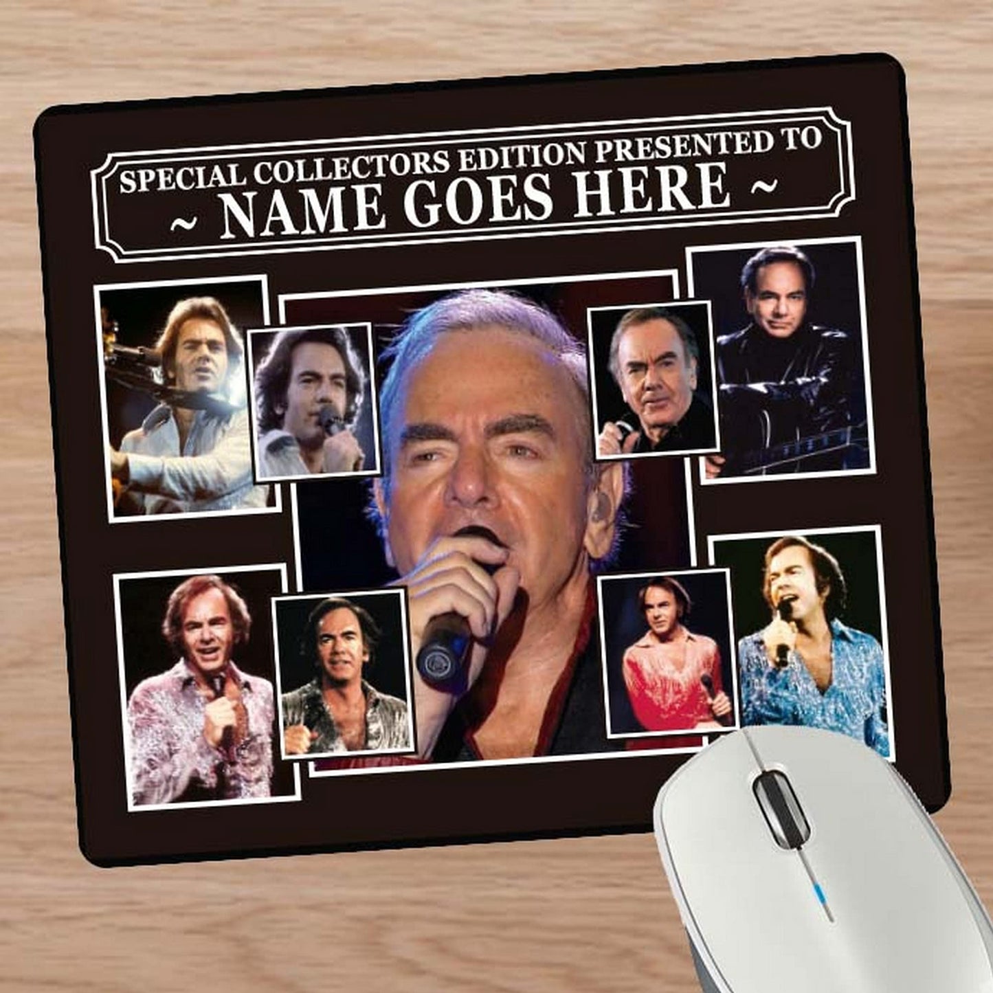 Diamond The-Jazz-Singer Personalised Mouse Mat Gift Neil