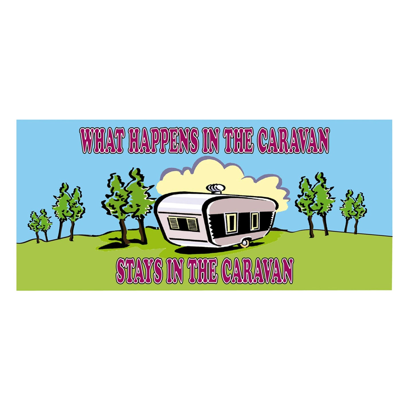 What Happens in The Caravan Stays in The Caravan Personal Ceramic Caravan Mug Gift