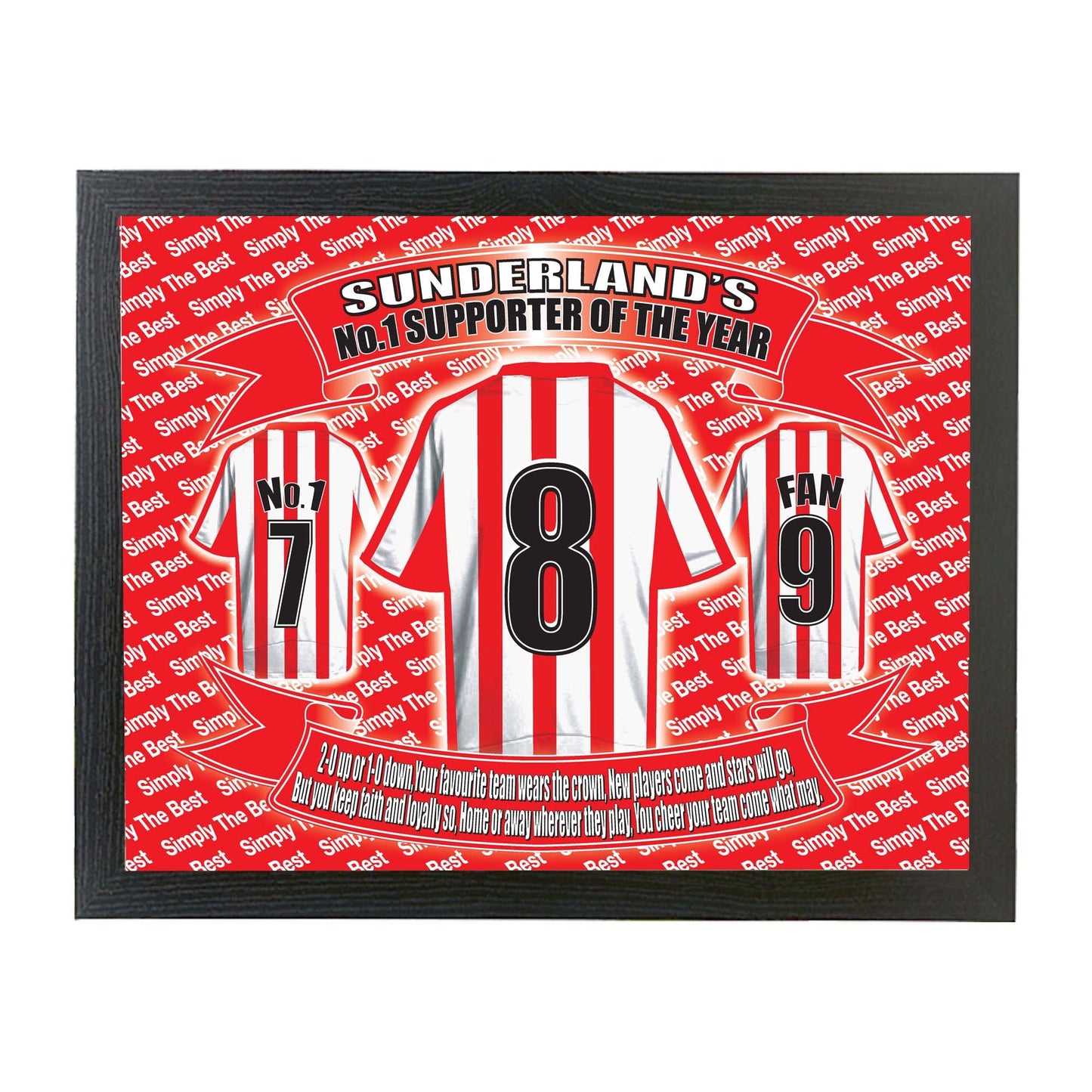Sunderland Football Shirt Picture Gift