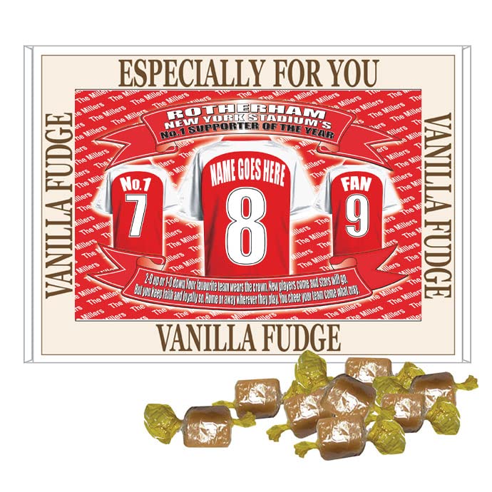 Rotherham Football Shirt Personalised Gift Boxed Sweets Variety