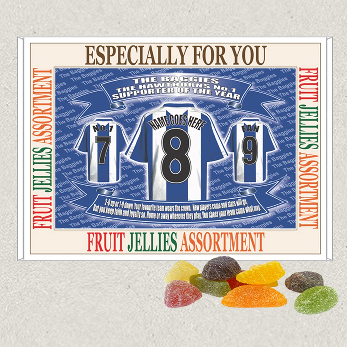 West Brom Personalised Football Shirt Gift Boxed Sweets