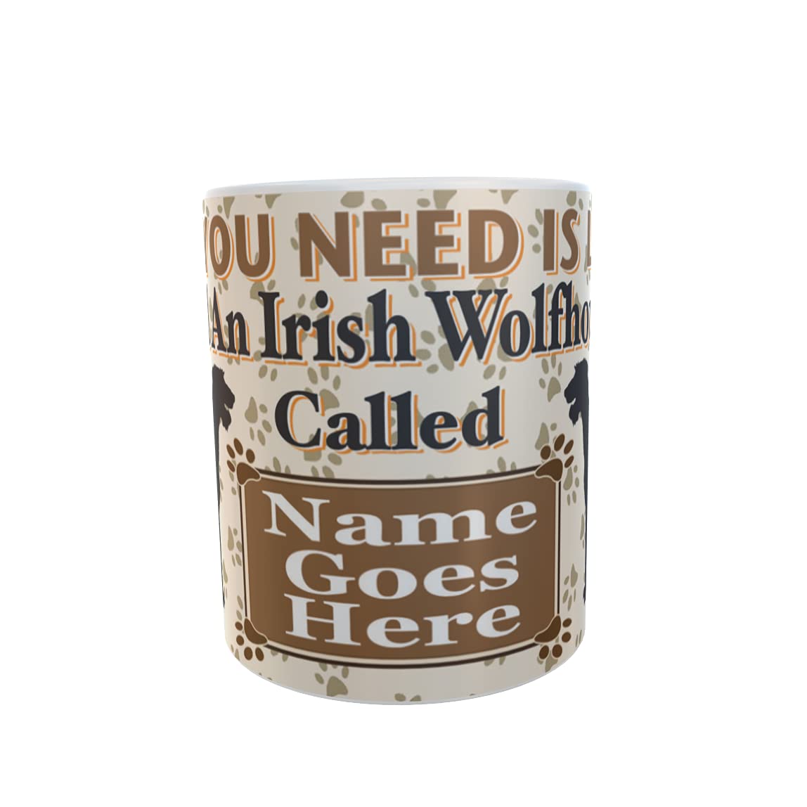 All You Need is Love and an Irish Wolfhound Dog Personalised Mug Gift