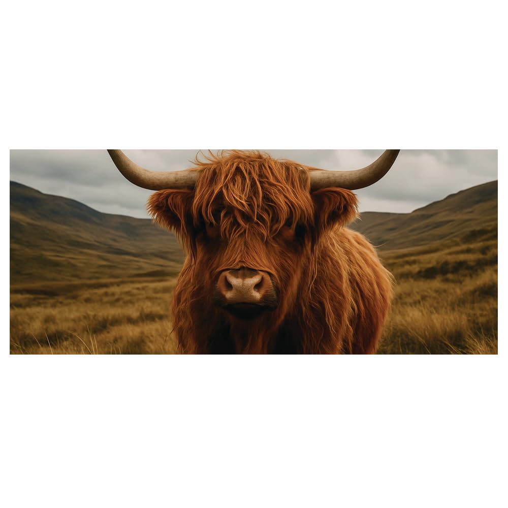 Scottish Highland Cow Ceramic Mug ā 11oz Coffee Cup with Cute Cow Print | Farm Animal Gift for Her or Him | Rustic Country Tea Mug for Home or Office