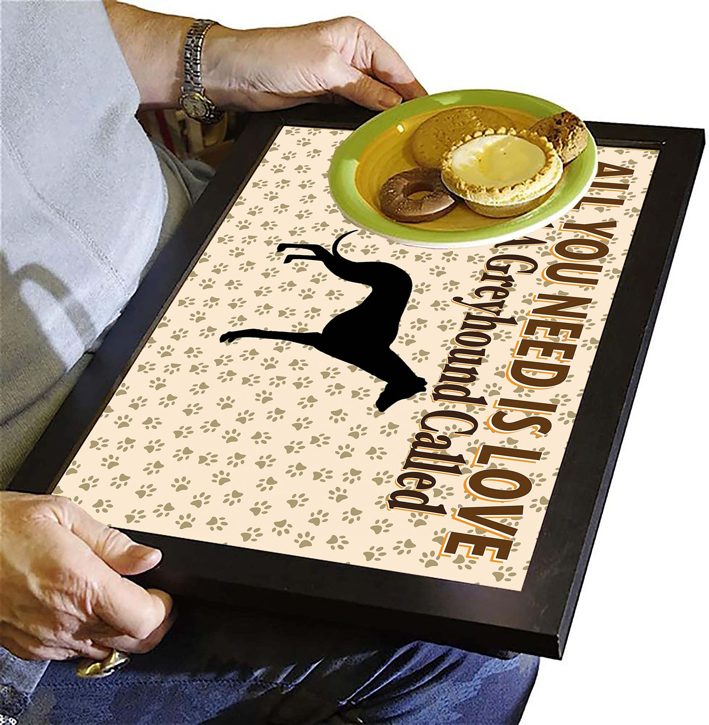 All You Need Is Love Greyhound Personalised Dog Breed Cushion Lap Tray Bean Bag Gift