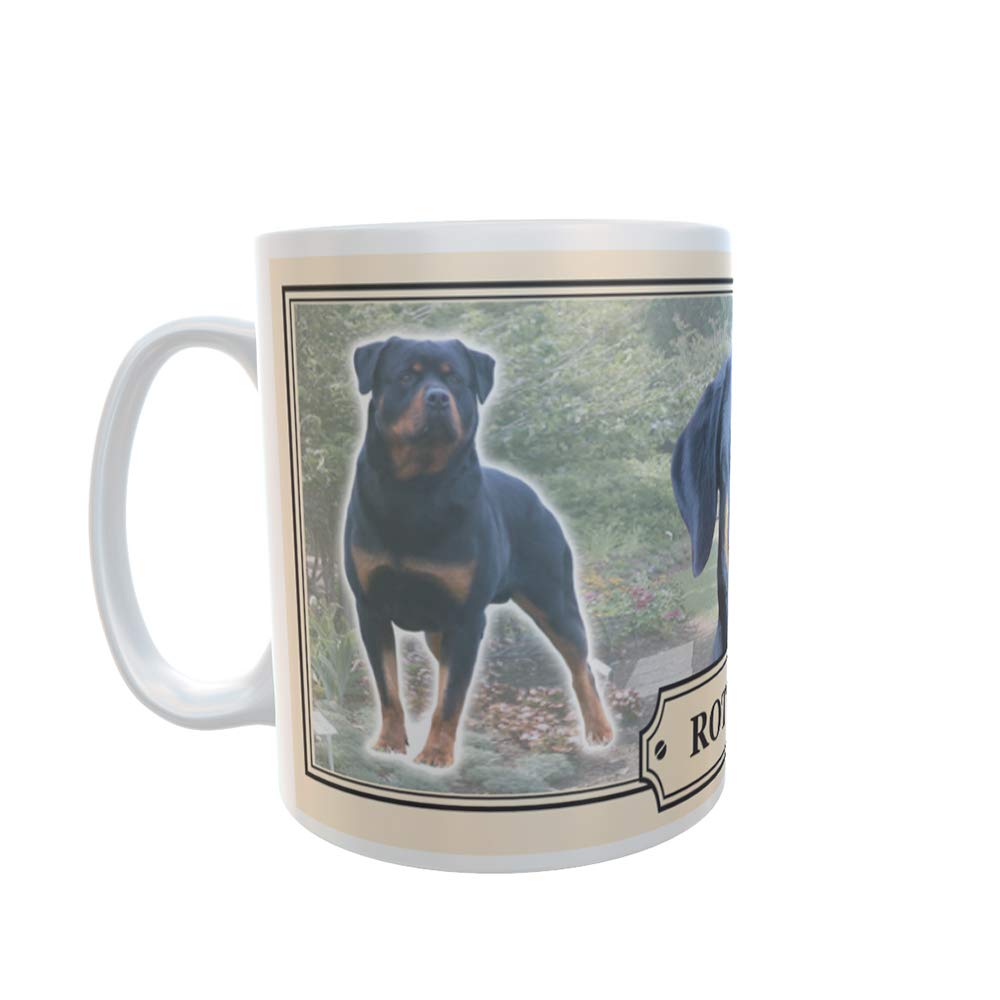 Rottweiler Dog Breed Mug Gift with Dog Treats