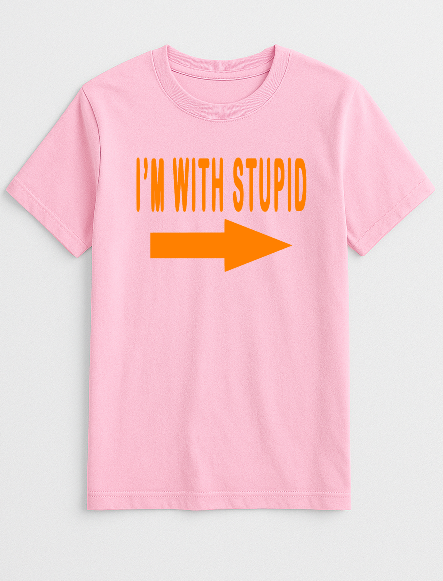 I'm with Stupid Humorous Funny Slogan Personalised Colours Unisex T-Shirt Gift Black