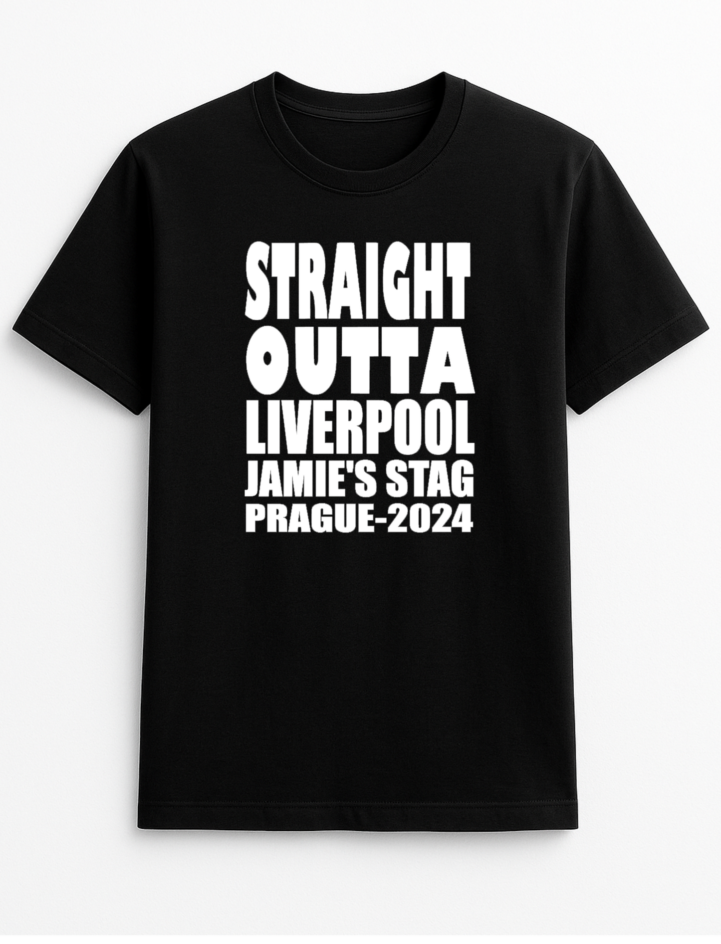 Straight Outta Personalised Name Your Town Chosen Destination & Year Customised Slogan T-Shirt Gift