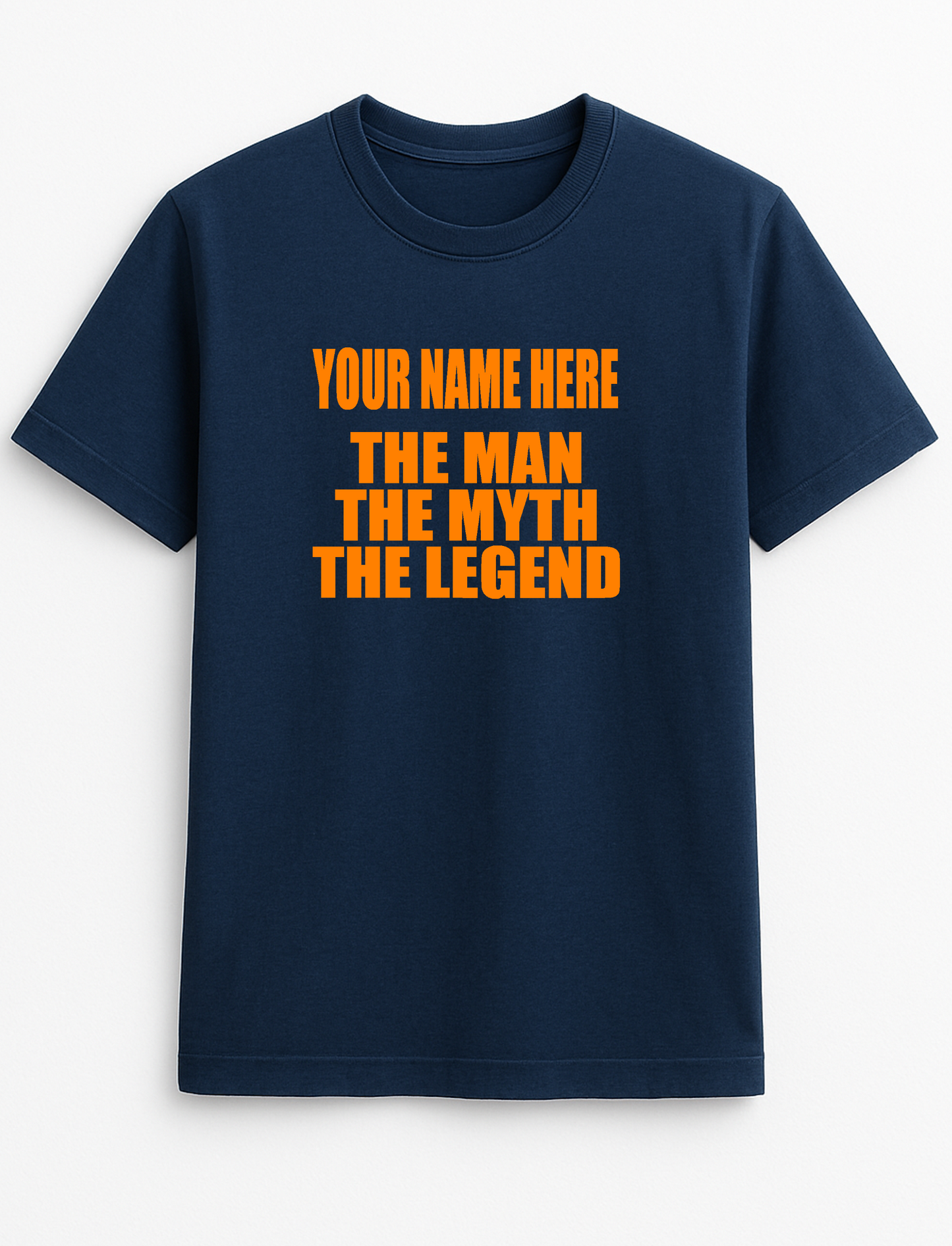 The Man The Myth The Legend Funny Humour Slogan Personalised Colours Unisex T-Shirt Gift Black