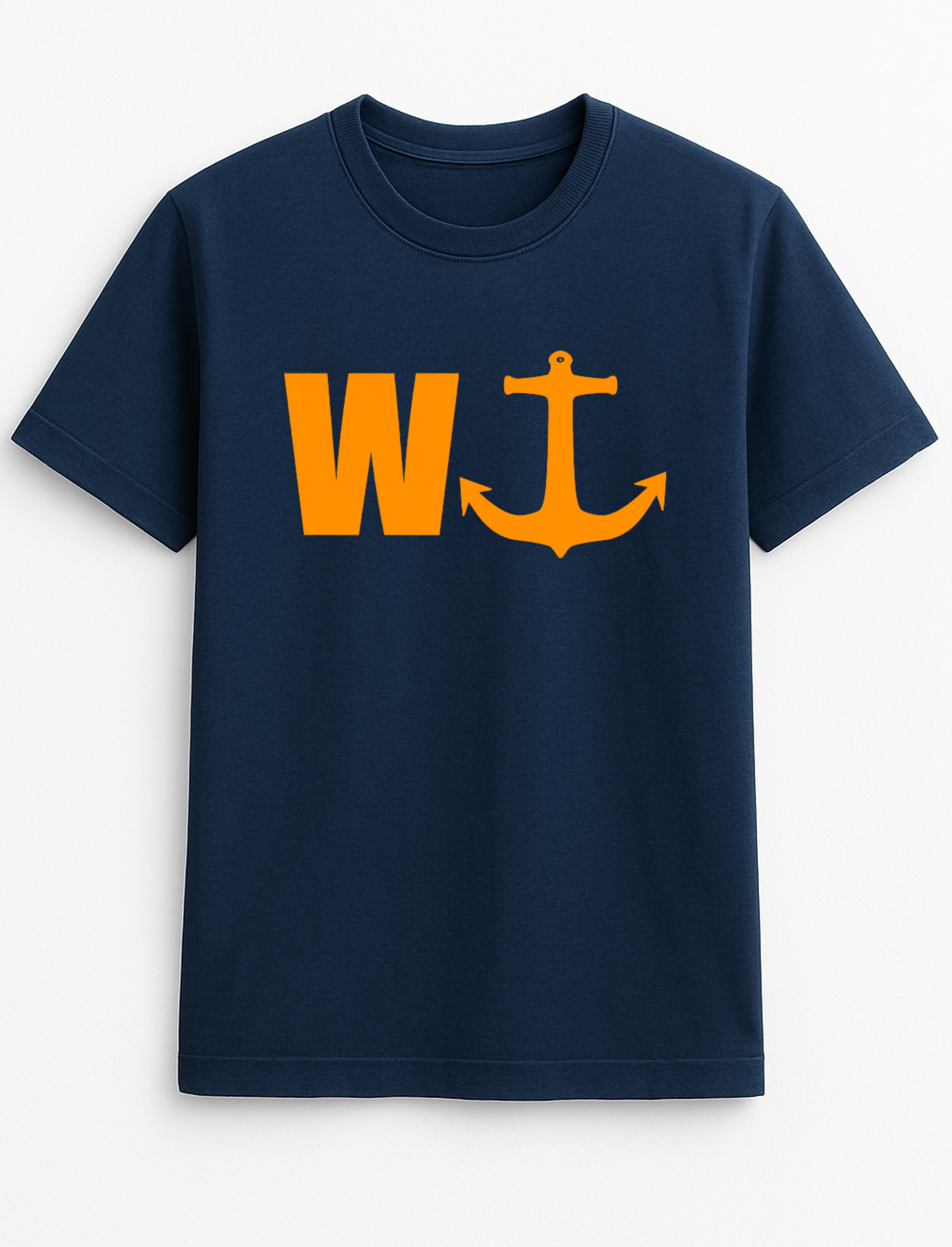 W Anchor Logo Cheeky Funny Humour Slogan Personalised Colours Unisex T-Shirt Gift Black