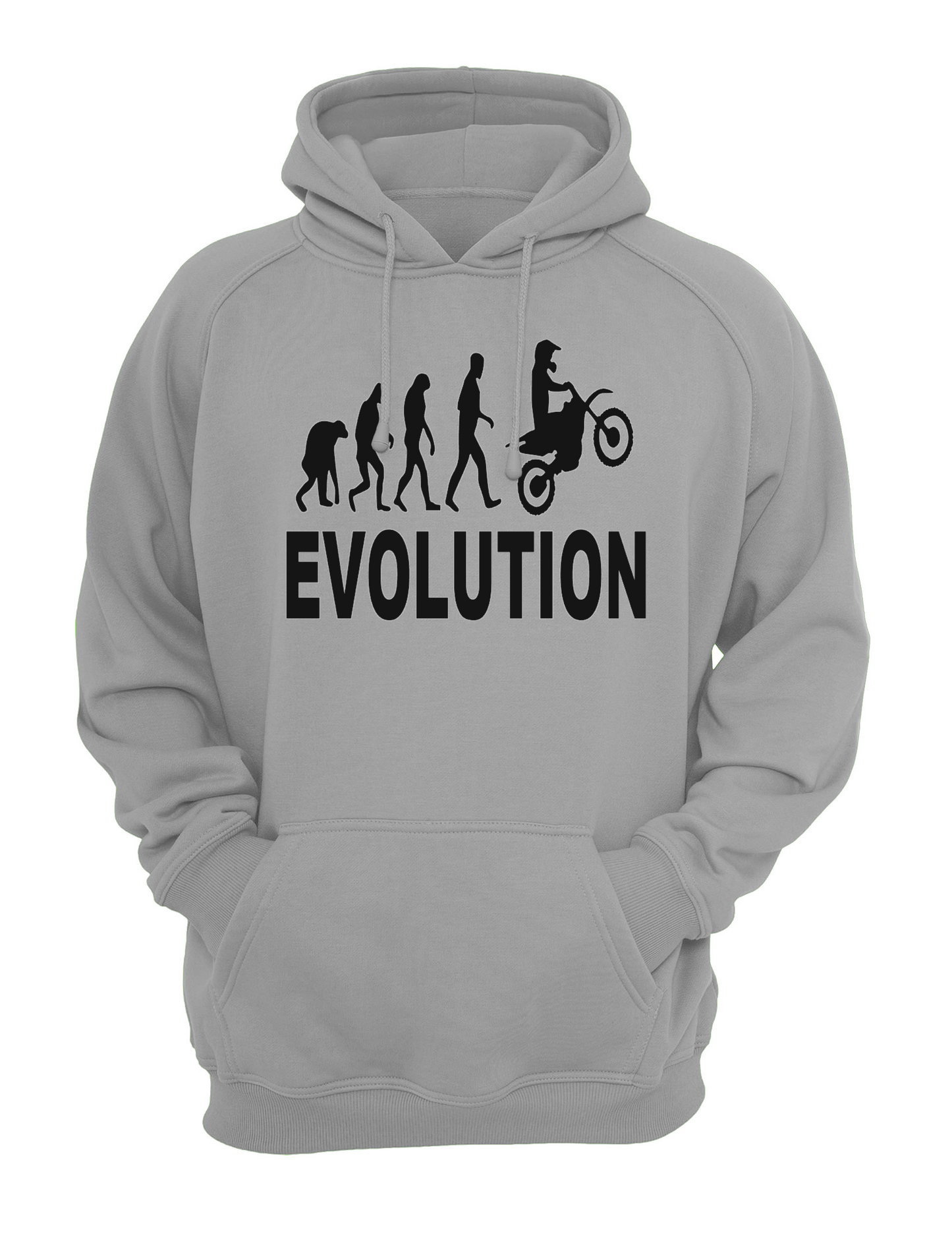 Motorcross Evolution Slogan Unisex Casual Hoody, Sweatshirt, Sweat Black, Grey