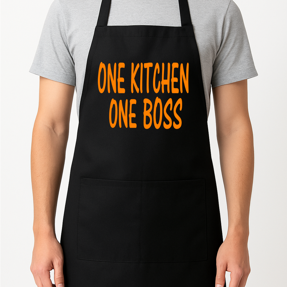 One Kitchen One Boss Apron Gift Present Barbeque